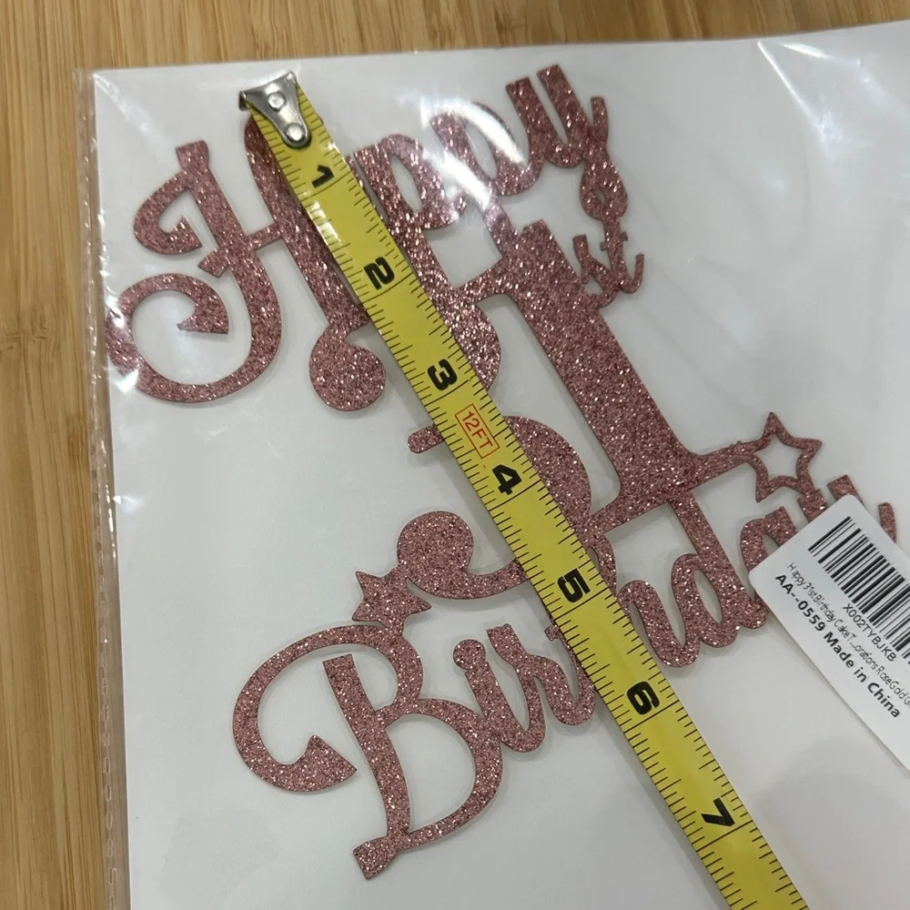 Glittery Pink 'Happy 31st Birthday' Cake Topper
